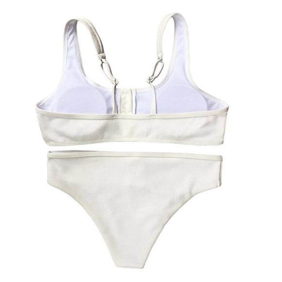 EMMA Solid White Cotton Bikini - Picture 3 of 7